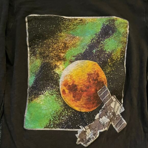 Crewcuts Re-Imagined Black Space Graphic Long-Sleeve Tee - Size S (6-7) - Picture 3 of 4